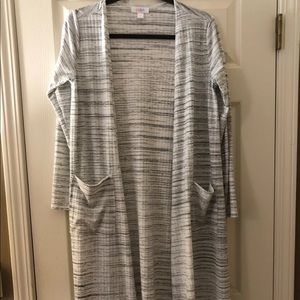 Lularoe Small White with black/grey